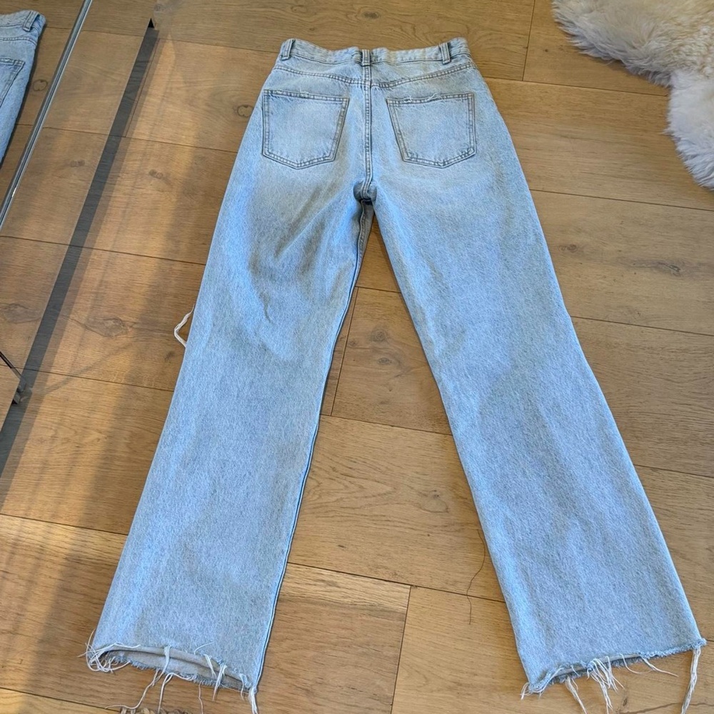 Zara Light Blue Distressed Women's Jeans - Picture 2 of 2
